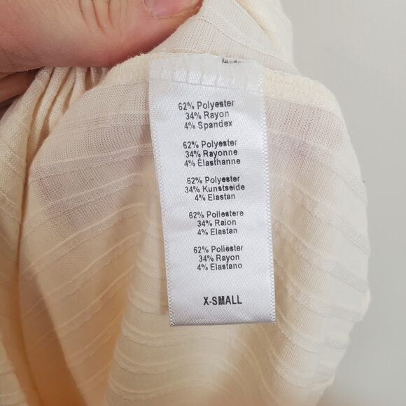 Urban Outfitters Project Social T Lace Up Baby Tee Cream XS - Picture 8 of 9